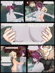 barbara_(genshin_impact) genshin_impact grabbing_another's_breast hilichurls_(species) penis pine_nsfw rosaria_(genshin_impact) sex vaginal_penetration
