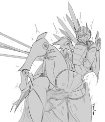 airachnid big_breasts breast_press breasts censored female female_only futa_on_female futanari large_penis legs_up mistress_of_flame mosaic_censoring mosaic_censorship open_legs penetration robocream robot robot_girl transformers