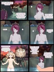 barbara_(genshin_impact) genshin_impact hilichurls_(species) naked penis pine_nsfw rosaria_(genshin_impact)