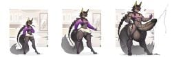 abs absurd_res anthro balls biceps big_balls big_penis bluch_(artist) bodily bodily_fluids body_size_growth bottom_heavy canid canine canis clothing comic cum deltoids dialogue english_text erection expansion femboy genital_fluids genitals growth half-erect herm hi_res huge_balls huge_penis humanoid_genitalia humanoid_penis hyper hyper_balls hyper_genitalia hyper_penis intersex jackal male mammal muscle_growth muscular muscular_male pecs penis precum size_transformation solo tail text torn_clothing transformation url vein veiny_penis