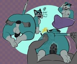 3_toes anal_fluids anon anthro anus backsack balls bedfellows big_balls big_butt big_penis blush bodily_fluids butt butt_ripples butt_slap canid canine canis disembodied_hand domestic_cat domestic_dog duo ellipsis erection_under_blanket feet felid feline felis first_person_view flaccid genital_fluids genitals hi_res huge_butt humanoid just_woke_up leaking_precum looking_at_viewer looking_back looking_back_at_viewer male male/male mammal open_mouth penis precum precum_stain puffy_anus sharp_teeth sheen_(bedfellows) slap spanking spread_butt spreading straight_tail tail tail_grab tail_pull teeth thick_thighs toes zackdadawg