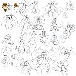 1:1 anthro areola balls banette bellossom big_breasts biped bisharp black_text breasts bulge carbink diancie english_text erection eyelashes featureless_breasts featureless_crotch female gasp generation_2_pokemon generation_3_pokemon generation_5_pokemon generation_6_pokemon generation_7_pokemon generation_8_pokemon generation_9_pokemon genitals glans group hand_on_cheek harriett_(latiar) haru_(latiar) heart_symbol hi_res hisuian_form hisuian_lilligant humanoid humanoid_genitalia humanoid_penis lampent latiar legendary_pokemon looking_back lurantis magearna motion_lines nintendo nipples nude open_mouth pecharunt penis pokemon pokemon_(species) pokemorph profanity question_mark regional_form_(pokemon) simple_background sparkles standing steenee talking_to_another tapu_fini tapu_lele text tongue tsareena white_background