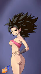 areolae ass black_eyes black_hair breasts caulifla dragon_ball dragon_ball_super female female_only long_hair nipples nolegal saiyan smile straight tagme