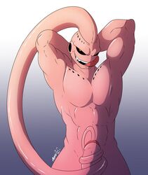 abs alien anthro biceps dragon_ball dragon_ball_z erection looking_at_viewer majin_buu male male_only male_urethral_insertion manly muscular nude open_mouth orange_eyes pecs penetration penis pose raised_arm sharp_teeth smile solo standing super_buu teeth thick_penis thick_thighs tongue tongue_out uncut undeadkitty13 urethral urethral_insertion urethral_penetration