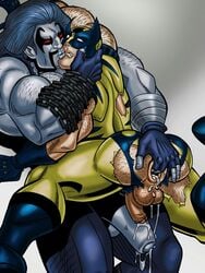 2boys aftersex anal_lips ass balls big_balls big_penis crossover cum cum_in_ass dc dc_comics dubious_consent erection excessive_cum face_grab fingering flaccid foreskin gape gaping_anus hairy icemanblue interspecies larger_male lobo_(dc) male male_only marvel marvel_comics muscles muscular muscular_male orgasm overflow penis plump_lips puckered_lips red_eyes red_sclera semi-erect sex smaller_male spread_anus spreading testicles torn_clothes uncomfortable wolverine_(x-men) x-men yaoi