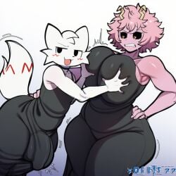 1boy 1girls 2025 aged_up ai_generated angry_expression angry_face ass big_ass big_breasts big_butt big_thighs black_dress boku_no_hero_academia boy_kisser_(meme) boykisser boykisser_(meme) crossover curvy curvy_body curvy_figure female femboy grabbing_breasts huge_breasts huge_cock hyper_ass hyper_butt hyper_thighs male mature mina_ashido my_hero_academia pawg pawg_build sexy_body silly_cat_(mauzymice) thick thick_ass thick_legs thick_thighs thighs wide_hips yogurt77