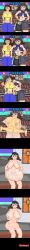 2girls bad_anatomy big_breasts female female_prey hyper hyper_belly hyper_breasts hyper_butt mina_(subway_surfers) mole_on_ass same_size_vore subway_surfers tang_yuan_(subway_surfers) vore vore_belly weddewed