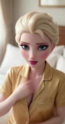 1girls ai_generated animated clothing disney disney_princess elsa_(frozen) frozen_(film) naked small_breasts solo_female tagme video