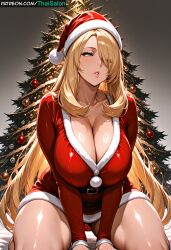 1girls ai_assisted ai_generated big_ass big_breasts blonde_female blonde_hair breasts christmas christmas_clothing christmas_decorations christmas_hat christmas_headwear christmas_outfit christmas_tree chromatic_abberation curvaceous curvaceous_body curvaceous_female curvaceous_figure curves curvy curvy_body curvy_female curvy_figure curvy_hips cynthia_(pokemon) eyebrows eyelashes eyeliner femal female girl gradient_background grey_background grey_eyes hi_res high_resolution highres hires huge_ass huge_breasts indoors kneeling large_ass large_breasts light-skinned_female long_hair on_knees patreon patreon_username pokemon pose santa_costume santa_dress santa_hat sexually_suggestive shiny_skin simple_background solo stable_diffusion tagme thaisalon thicc thick thick_thighs thighs voluptuous voluptuous_body voluptuous_female watermark