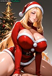 1boy 1boy1girl 1girls ai_assisted ai_generated big_ass big_breasts blonde_female blonde_hair breasts christmas christmas_clothing christmas_decorations christmas_hat christmas_headwear christmas_outfit christmas_tree chromatic_abberation cowgirl_position curvaceous curvaceous_body curvaceous_female curvaceous_figure curves curvy curvy_body curvy_female curvy_figure curvy_hips cynthia_(pokemon) eyebrows eyelashes eyeliner femal female girl gradient_background grey_background grey_eyes hi_res high_resolution highres hires huge_ass huge_breasts indoors large_ass large_breasts light-skinned_female long_hair male male_pov patreon patreon_username penis pokemon pov pussy santa_costume santa_dress santa_hat sex sexually_suggestive simple_background stable_diffusion straight tagme thaisalon thick thick_thighs thighs vagina vaginal_penetration vaginal_sex voluptuous voluptuous_body voluptuous_female watermark woman_on_top