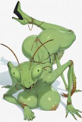 ai_generated anthro ass_up big_breasts breasts bug female female_only furry furry_female furry_only heels hips insects nipples praying_mantis sanyasralker solo