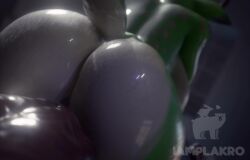 3d 3d_(artwork) 3d_animation 3d_model absurd_res anal anal_sex animated anthro ass big_butt butt_jiggle deer duo female fur genitals green_body green_fur hi_res jiggling male male/female mammal no_sound on_bottom on_top penetration penile penile_penetration penis penis_in_ass plakro reverse_cowgirl_position riding sex short_playtime tagme thick_thighs video