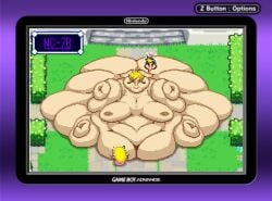 blob fat_face gameboy_advance hyper_belly hyper_fat immobile larger_male link moobs morbidly_obese obese pixel_art smaller_female tagme the_legend_of_zelda the_minish_cap video_game video_game_character zelda