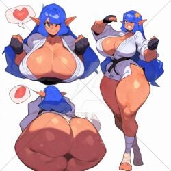 1girls ai_generated ass big_ass big_breasts breasts fundoshi huge_ass huge_breasts huitzer