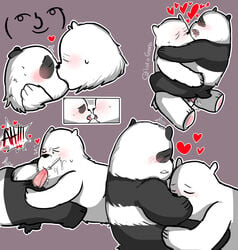 anal anal_sex bear cartoon_network duo fellatio heart ice_bear kissing lenny_face male mammal oral panda panda_(wbb) penetration penis polar_bear sex toragoru we_bare_bears yaoi