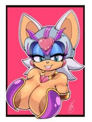 anthro barely_sly big_breasts female rouge_the_bat sega solo sonic_the_hedgehog_(series)