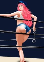 1girls ass big_ass capcom female final_fight mordi poison_(final_fight) street_fighter wrestling_ring