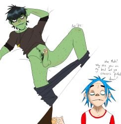 2d_(clint_eastwood) 2d_(gorillaz) dumb gay_anal gay_male gay_sex gorillaz homosexual_sex male_penetrating male_penetrating_male murdoc murdoc_niccals murdoc_niccals_(clint_eastwood) pants_pulled_down partially_clothed seductive seductive_look seductive_pose stuart_pot stupid