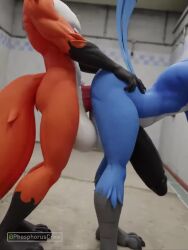 animated anthro big_balls big_penis dave_(phosphoruscrow) gay hyper phosphoruscrow shower side_view sound tagme video zack_(phosphoruscrow)