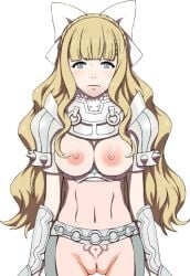 blonde_hair breasts breasts_out charlotte_(fire_emblem) fire_emblem fire_emblem_fates nude_edit practically_nude womb_tattoo