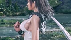 1girls big_ass big_breasts cleavage female female_only gcb kazama_jun leotard milf namco tagme tekken tekken_8 video