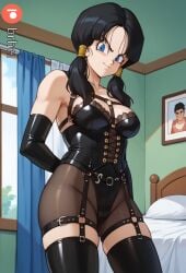 ai_generated bondage dragon_ball dragon_ball_z female lace latex tagme thighhighs videl