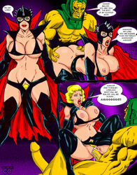 1boy 1girls blonde_hair curvy fantastic_four female human interspecies light-skinned_female light_skin male malice_(marvel) marvel partially_clothed psycho-man pubic_hair straight sue_storm vaginal_penetration voluptuous wolverino yellow-skinned_male