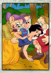 disney disney_princess doc_(snow_white) dopey_(snow_white) dwarf female grumpy_(snow_white) human male penis snow_white_(disney) snow_white_and_the_seven_dwarfs testicles yaoinami