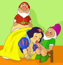 disney disney_princess dwarf female happy_(snow_white) penis sex snow_white_(disney) snow_white_and_the_seven_dwarfs testicles yaoinami