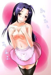 asaki_yuki azusa_miura breasts idolmaster miura_azusa thighhighs topless