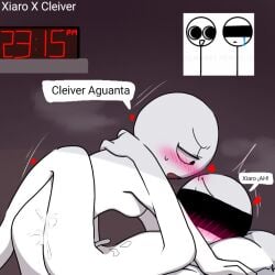 1boy 1futa anal cleiver cum futa_on_male futanari male penis_in_ass sex spanish_text xiaro