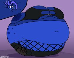 big_breasts blue_skin blueberry_inflation breasts cleavage female furry hastagaspacho huge_breasts tagme thick_thighs wide_hips