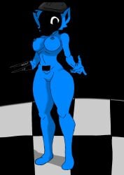 black_face blue_skin female_only funkin_in_the_massacre_night funkin_in_the_massacre_night_d-sides infected_zoe_(fitmn_d-sides) kingdyldyl one_eye slendytubbies slendytubbies_oc teletubbie teletubbies zoe_(fitmn_d-sides)