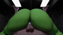 1boy 1girls 3d 3d_animation animated blowjob cum cum_in_pussy cum_inside gym_clothes larger_female longer_than_one_minute marvel marvel_comics mp4 pov riding she-hulk smaller_male sound sound_warning tagme ulfsark3d video voice_acted