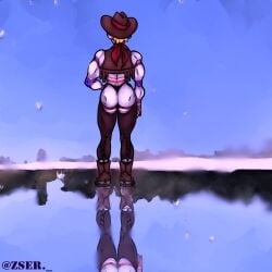 ass countryhumans cowboy male_only outdoors thong united_states_of_america_(countryhumans)