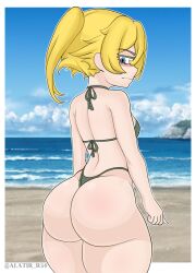 alatir ass_focus beach big_ass bikini massive_ass tanya_degurechaff youjo_senki