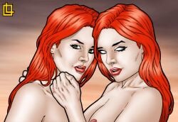 2girls female female_only jean_grey leandro_comics madelyne_pryor marvel marvel_comics tagme x-men