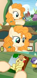 /d/non 2017 animal_genitalia animal_penis avian balls barn bird bright_mac_(mlp) comic cowboy_hat cum cum_on_body cutie_mark earth_pony equine equine_penis erection feral friendship_is_magic grass green_eyes hair hat horse horsecock male mammal my_little_pony outside pear_butter_(mlp) penis pony solo tree