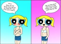 artstyle_imitation blonde_hair blue_eyes bubbles_(powerpuff_girls) cartoon_network powerpuff_girls topwear