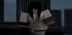 1girls 3d areolae breasts dndoodle emo long_hair looking_at_viewer naked_female nipples nude piercings roblox robloxian self_upload stockings tagme thighs white_skin