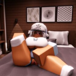 1girls 3d bed bedroom big_ass big_breasts blonde_hair breasts pussy roblox robloxian self_upload smg32 tagme tan_skin thighs underboob