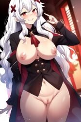 1girls ai_generated alufliniy areola areolae big_breasts blush breasts erispheria hispanic_virtual_youtuber indoors long_hair looking_at_viewer nipples partially_clothed pussy red_eyes solo_female tagme thighs twitch virtual_youtuber vtuber white_hair youtube youtube_hispanic