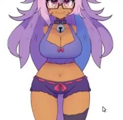 animated big_breasts breasts cleavage female furry huge_breasts live2d marysquid slightly_chubby tagme thick_thighs video wide_hips