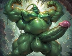 1boy abs ai_generated armpits balls bara big_balls big_muscles big_nipples big_pecs big_penis booster_rex daddy dilf erect_nipples erection flexing gay goo goo_creature green_body huge_balls huge_cock huge_muscles huge_nipples huge_pecs humanoid hunk hyper hyper_balls hyper_penis league_of_legends male male_only monster monstrous_humanoid muscular muscular_male nipples nude pecs penis slime slime_monster solo zac