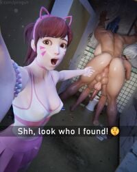 1girls 2futas 3d 3d_(artwork) ashe_(overwatch) asian asian_female blender d.va dark-skinned_futanari dark_skin dickgirl english_text from_behind from_behind_position futa/futa futa_focus futa_on_futa futadom futanari hana_song interracial junker_queen light-skinned_female light-skinned_futanari light_skin overwatch overwatch_2 pale-skinned_female pale-skinned_futanari pale_skin photo piroguh selfie snapchat tagme text toilet voyeur