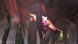 1girls 2animals 3d animal_genitalia animal_penis animated artist_name balls bent_over big_balls black_hair bouncing_breasts breasts brown_body cleavage clothed clothed_female dangling_balls dangling_testicles dead_or_alive equine equine_penis fellatio female female_on_feral female_penetrated feral feral_on_female feral_penetrating feral_penetrating_human fishnets horse horse_penis horsecock huge_breasts human human_female human_penetrated kunoichi larger_feral larger_male long_hair long_ponytail longer_than_30_seconds male male_feral male_feral/female_human male_penetrating male_penetrating_female mammal mmf_threesome momiji_(ninja_gaiden) multiple_males ninja_gaiden oral outdoors penis penis_in_mouth ponytail pussy sex shorter_than_one_minute size_difference smaller_female sound source_filmmaker spitroast standing standing_fellatio standing_sex standing_spitroast straight tagme tecmo testicles thighhighs thighs threesome vaginal_penetration very_long_hair vicesfm video zoophilia