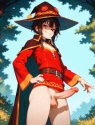 ai_generated female futanari hand_on_hip megumin penis smug