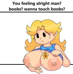 boobs?_wanna_touch_boobs? breast breasts edit edited meme nipples questioning rose_(sml) sml spicyboi spicyboi_(edit) supermariologan tagme yellow_hair