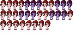 :3 _tankman_ accurate_art_style breasts friday_night_funkin girlfriend_(friday_night_funkin) happy heels high_heels legs microphone naked pussy red_heels scared_face sprite sprite_sheet thighs transparent_background wink