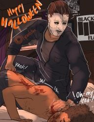 1cuntboy 2boys about_to_fuck blood cuntboy cuntboy/male cuntboy_focus cuntboysub dead_by_daylight dubious_consent hairy_chest halloween halloween_(series) halloween_2024 imminent_penetration imminent_sex imminent_vaginal intersex lycanfcker maledom malesub mask masked mastectomy_scar michael_myers no_nude panty_pull pinned pinned_down questionable_consent shirtless shirtless_male taking_clothes_off